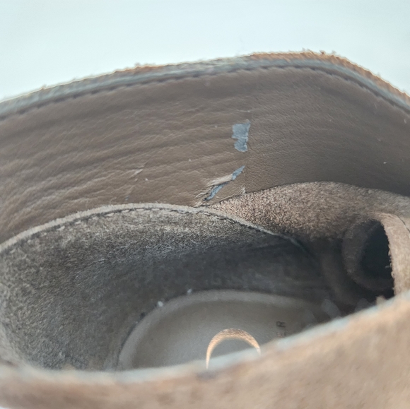 Kelsi Dagger Tan Brown Suede Wedge Lace Up Bootie Womens 8.5 - Picture 13 of 13